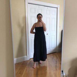 Zara Black Linen Maxi Dress